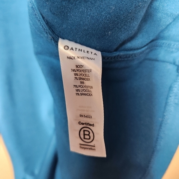 Athleta Teal Essence Cowlneck Hooded Tunic-Size S - Picture 7 of 8